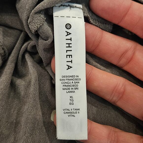 Athleta Vital II Tank Lot of 2 Womens Size XL Gray & Light Blue Muscle Athletic - Picture 8 of 9